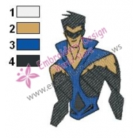 Nightwing Teen Titans Embroidery Design